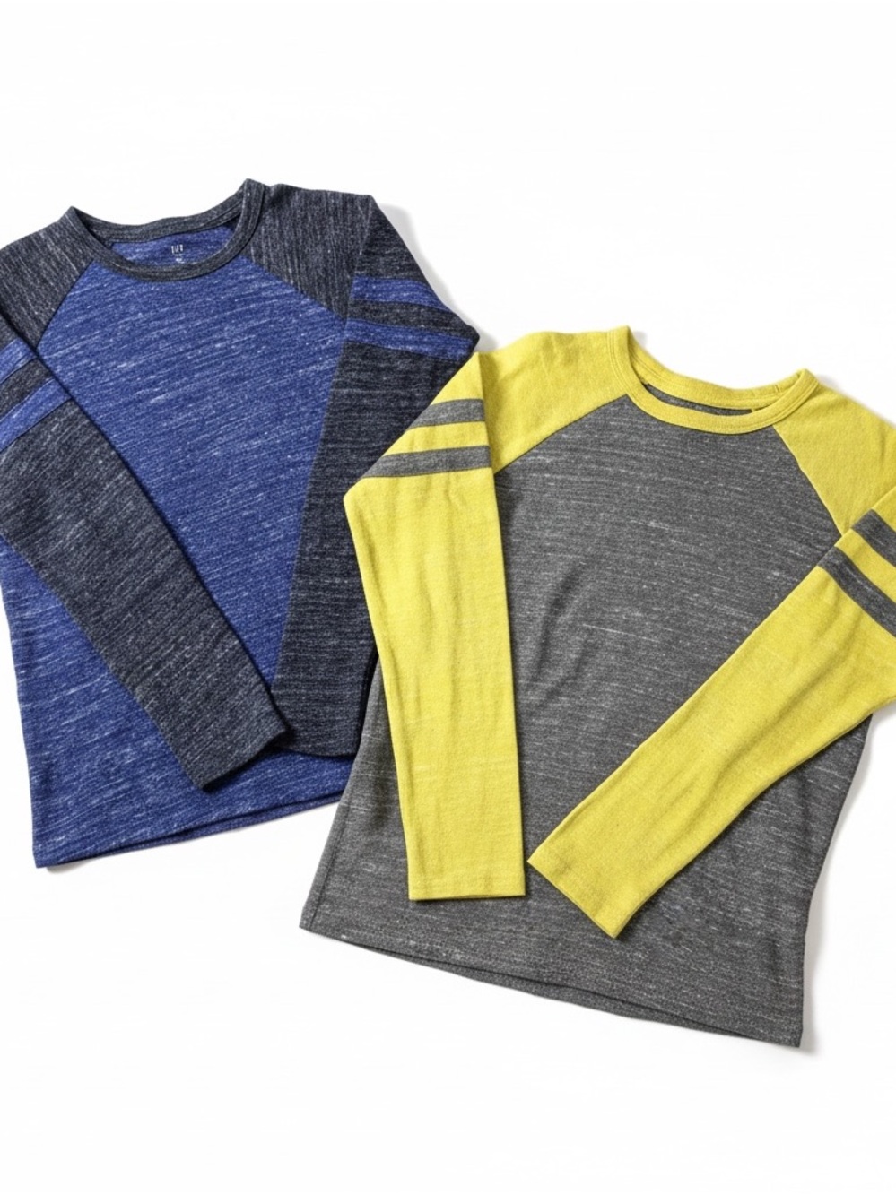 Lot of 2 Boys GAP Sporty Heathered Crewneck Long Sleeve Shirts (XL)